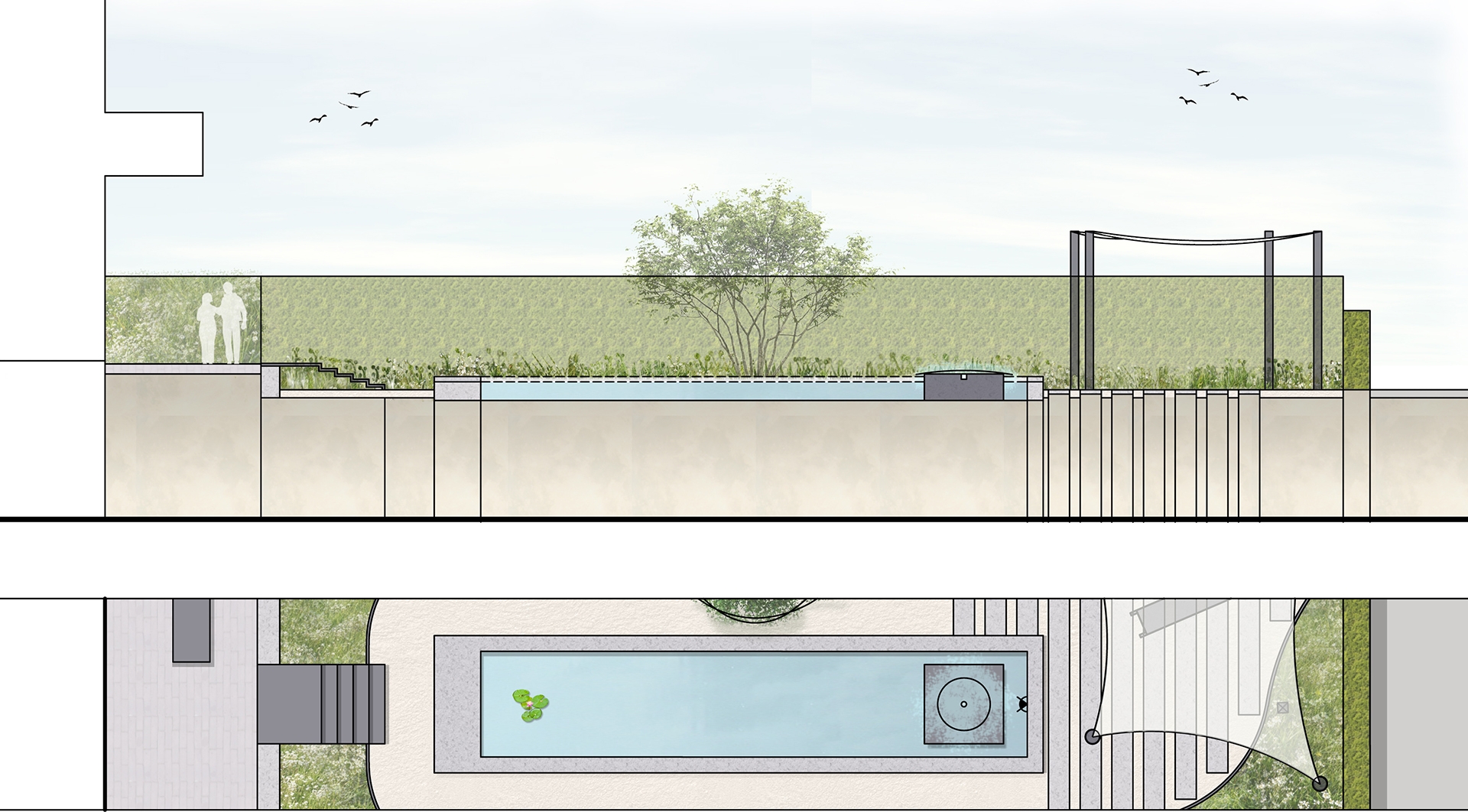 Tuin Klokkenberg - doorsnede