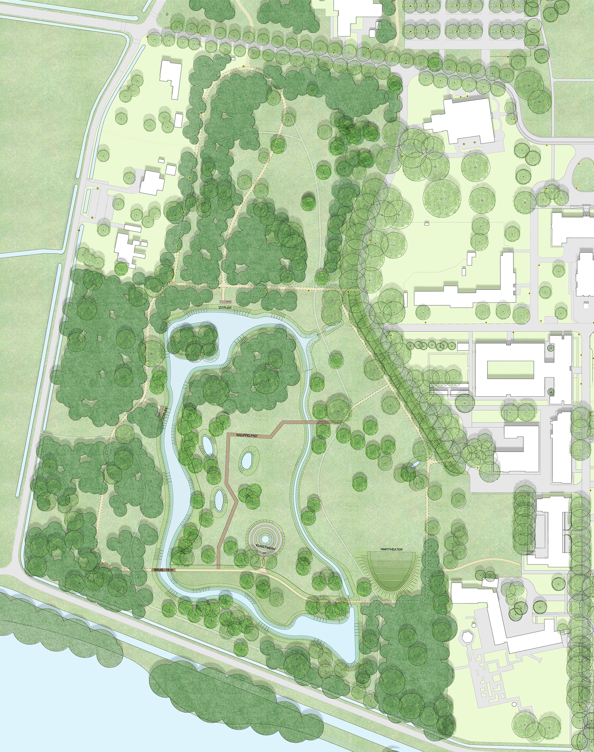 Landpark Assisië plankaart