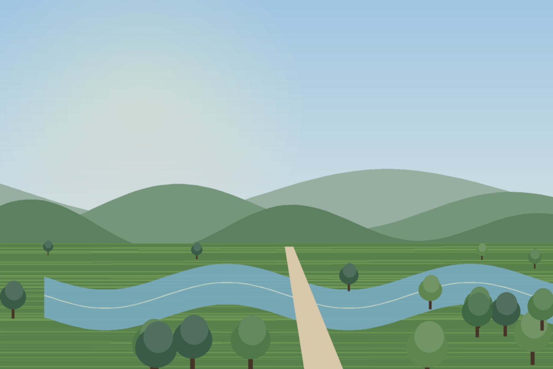 De waterloop met natuurlijke oevers