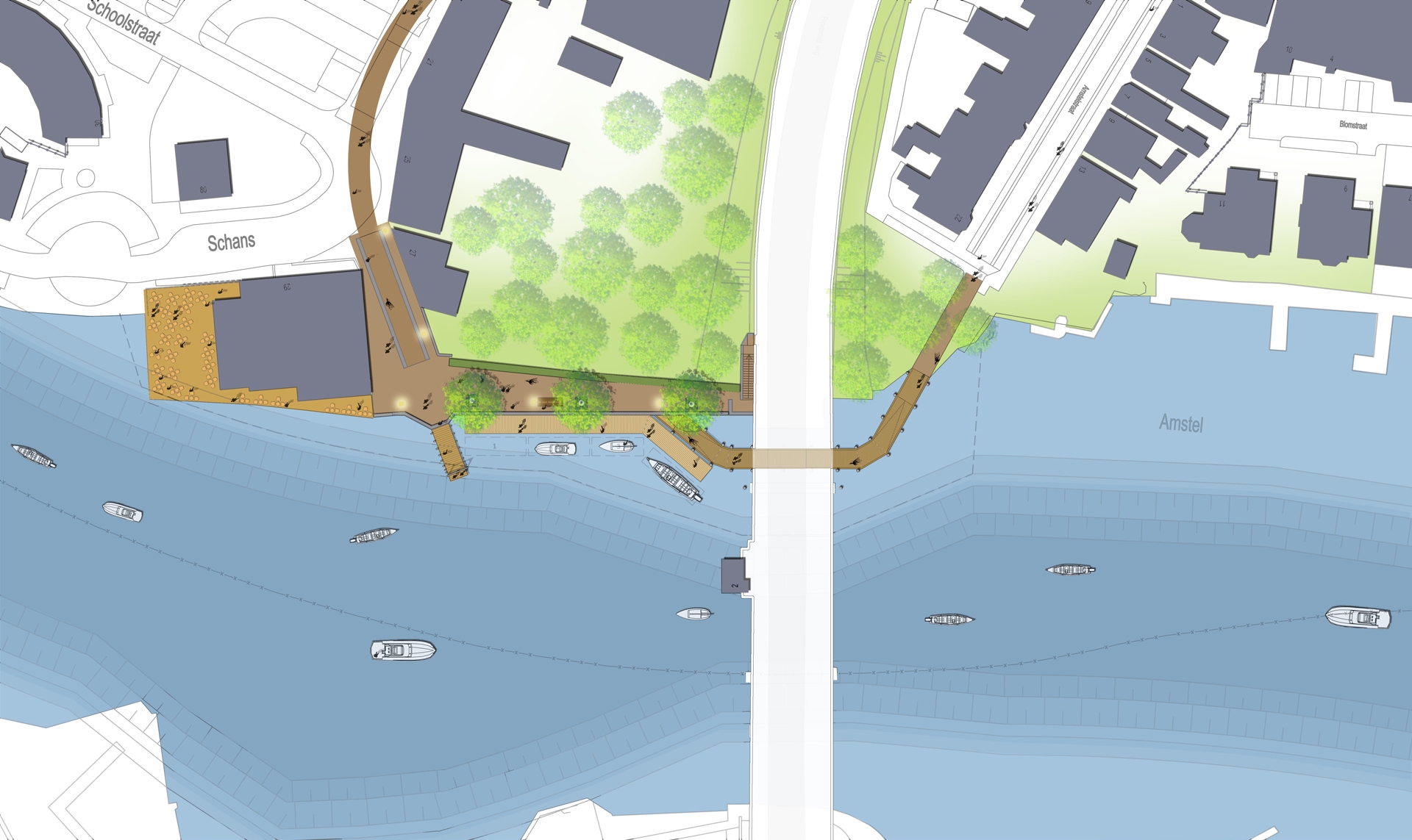 Waterfront Uithoorn plankaart boodschappen stijger