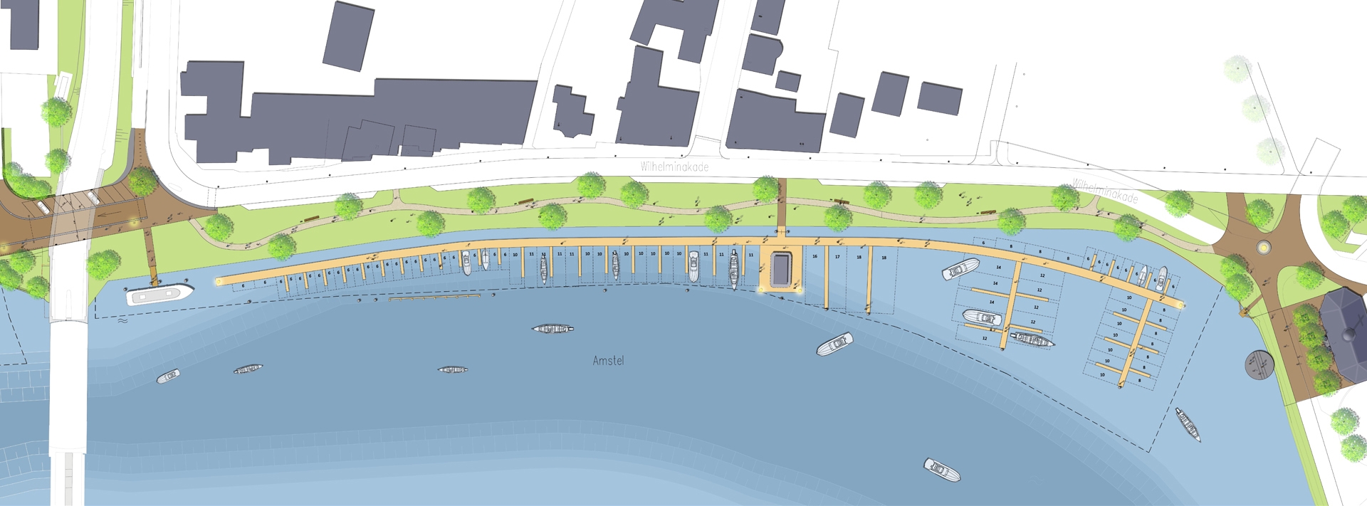 Waterfront Uithoorn plankaart jachthaven