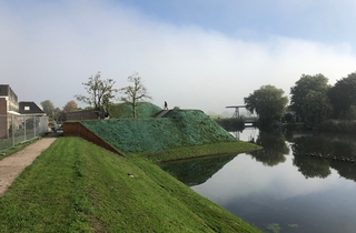 Reconstructie eerste fase oostelijke vestingwallen Muiden bijna gereed