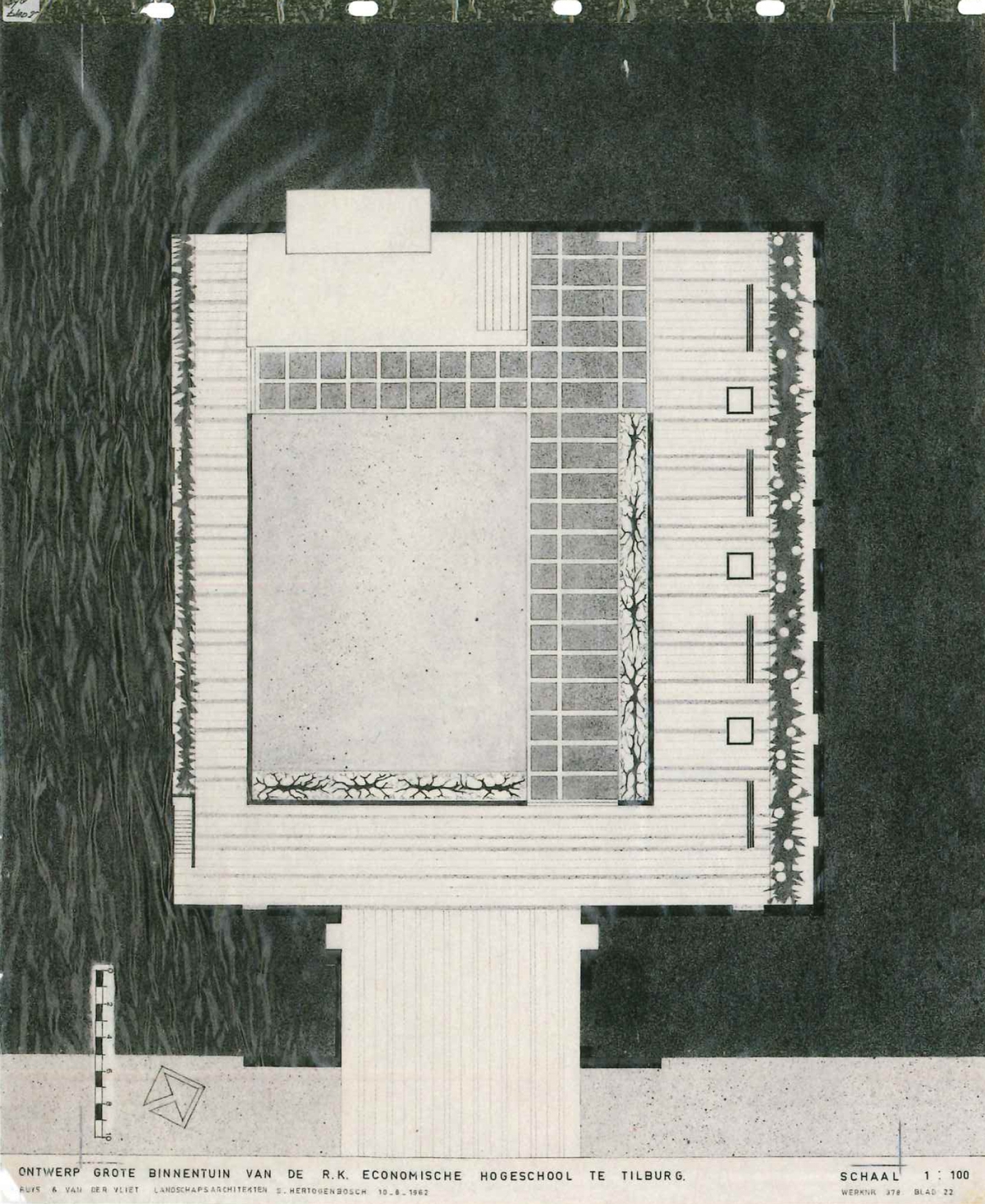 1962 binnentuin Tilburg University