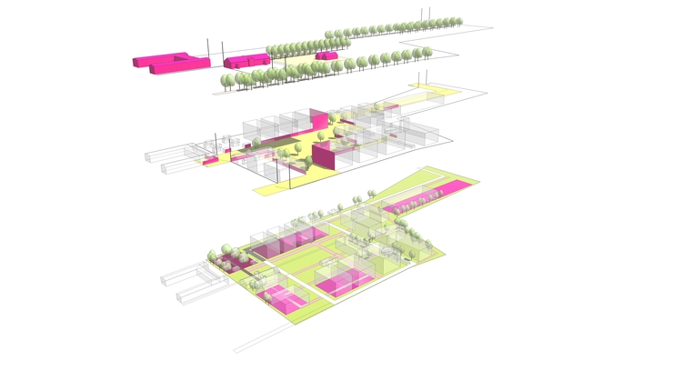 Isometrie structuur Pivot Park