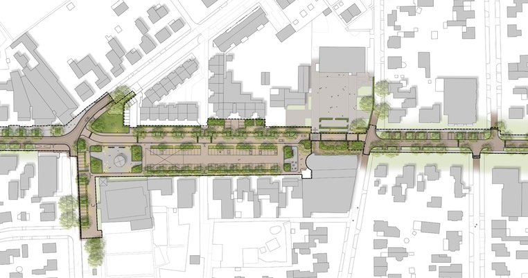 'Odiliapeel fond of new Oudedijk and square'