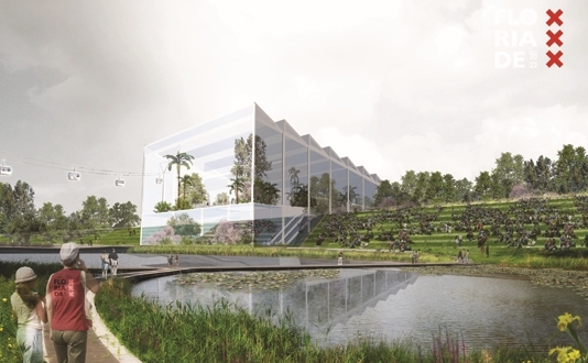 Selectiecommissie Floriade 2022 op grote hoogte in Amsterdam