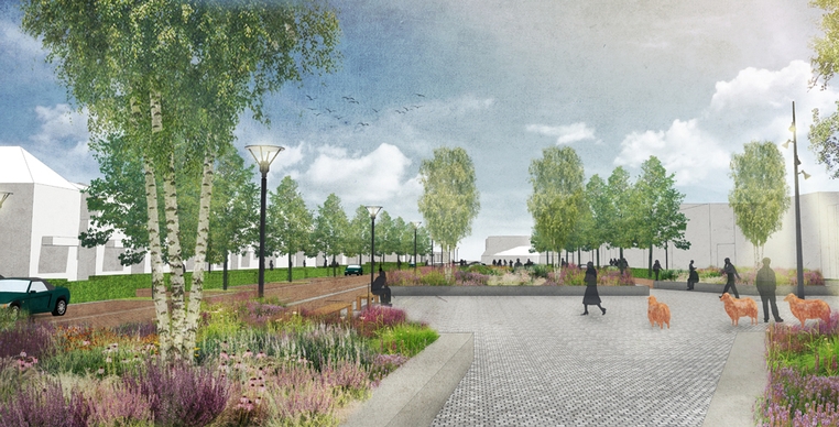 'Odiliapeel fond of new Oudedijk and square'