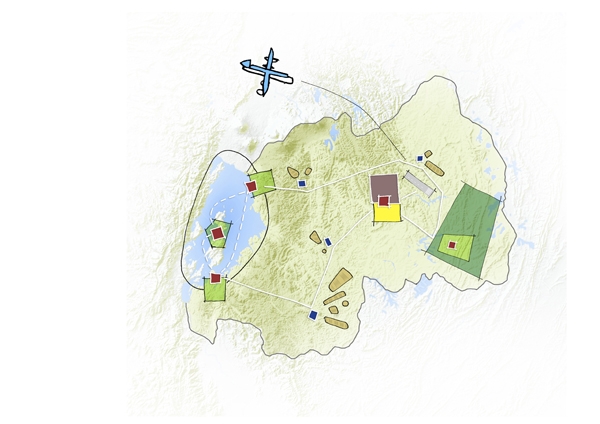 Rwanda plattegrond