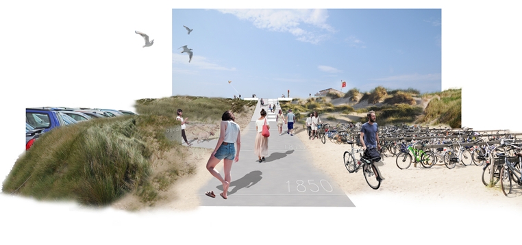 Whale watchers at post 12, den Hoorn Texel